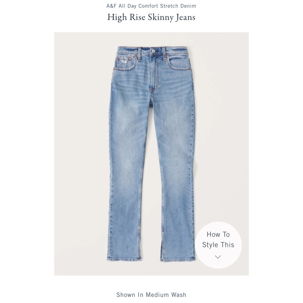 26/2L A&F High Rise Skinny Jeans